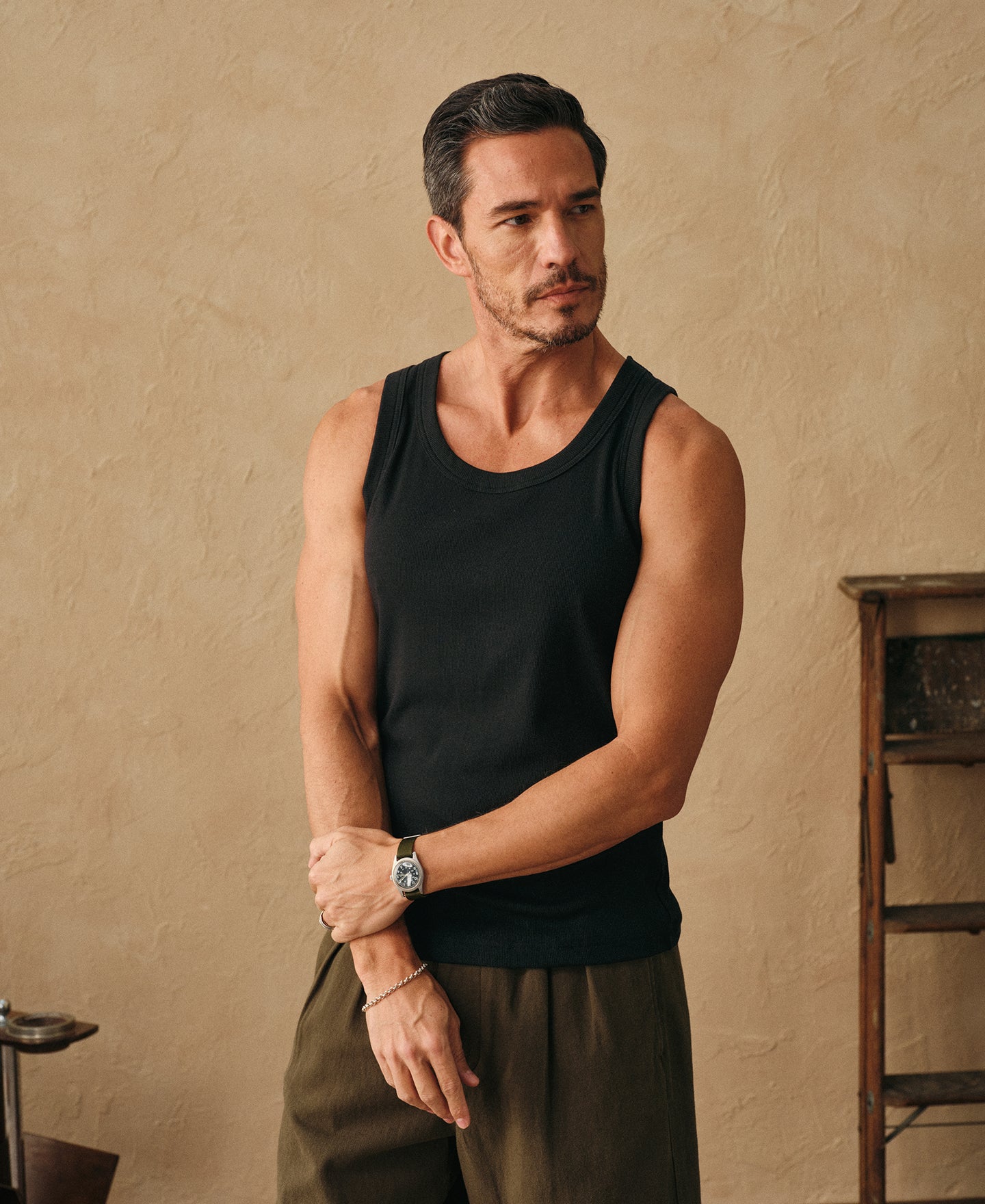 Cotton and Modal-Blend Tank Top - Black