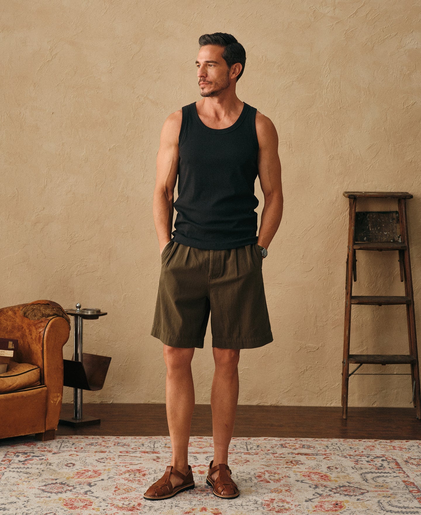 Cotton and Modal-Blend Tank Top - Black