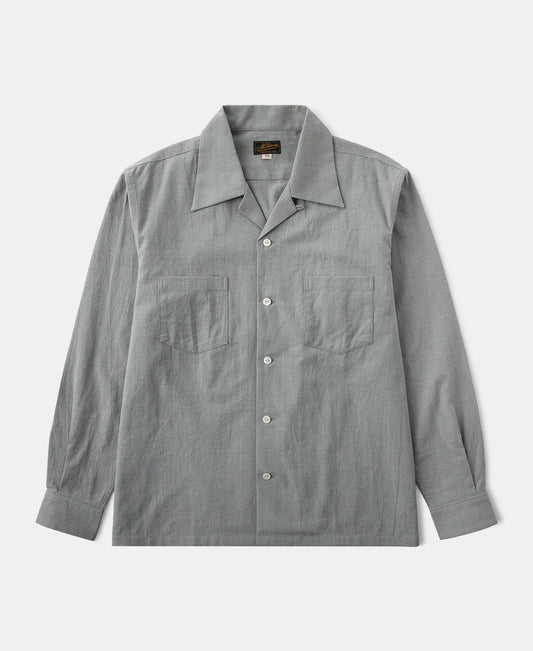 Lot 220A Cotton-Linen Blend Houndstooth Shirt - Green