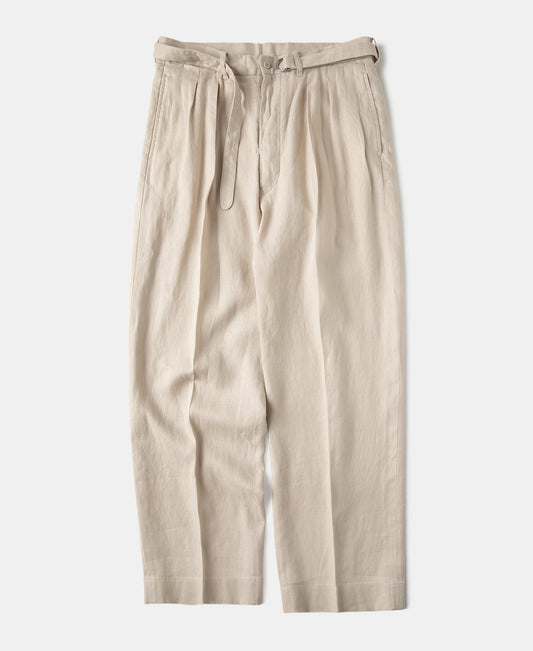 Lot 845 Linen Double Pleated Trousers - Apricot