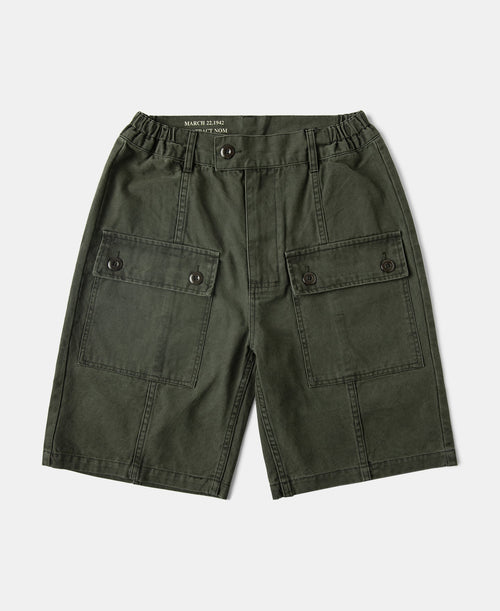 M-42 Canvas Cargo Shorts - Dark Olive