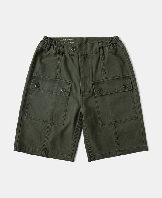 M-42 Canvas Cargo Shorts - Dark Olive