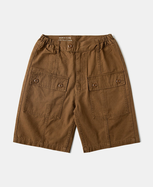 M-42 Canvas Cargo Shorts - Dark Khaki