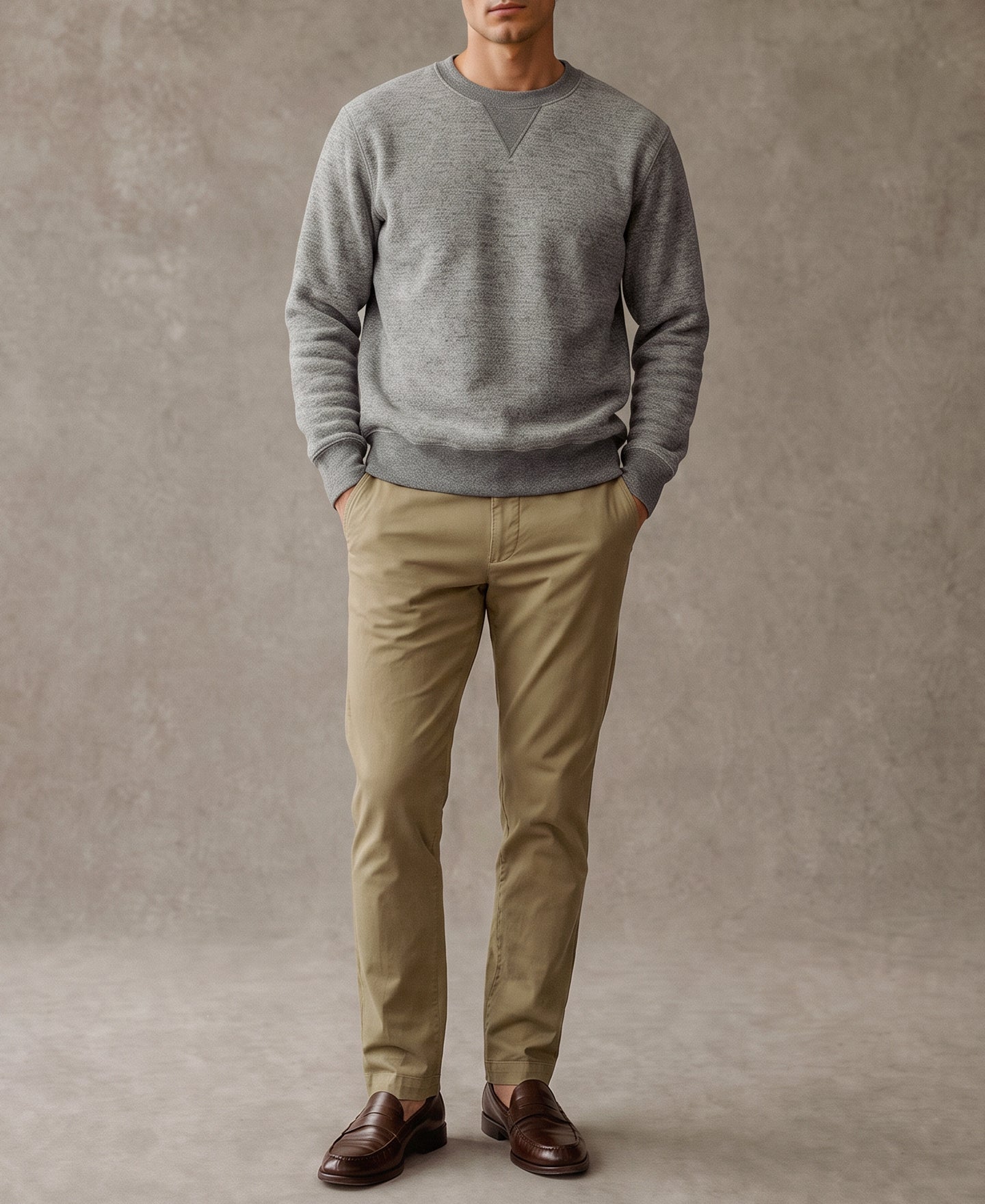 Heavyweight Double V-Gusset Tubular Sweatshirt - Heather Gray