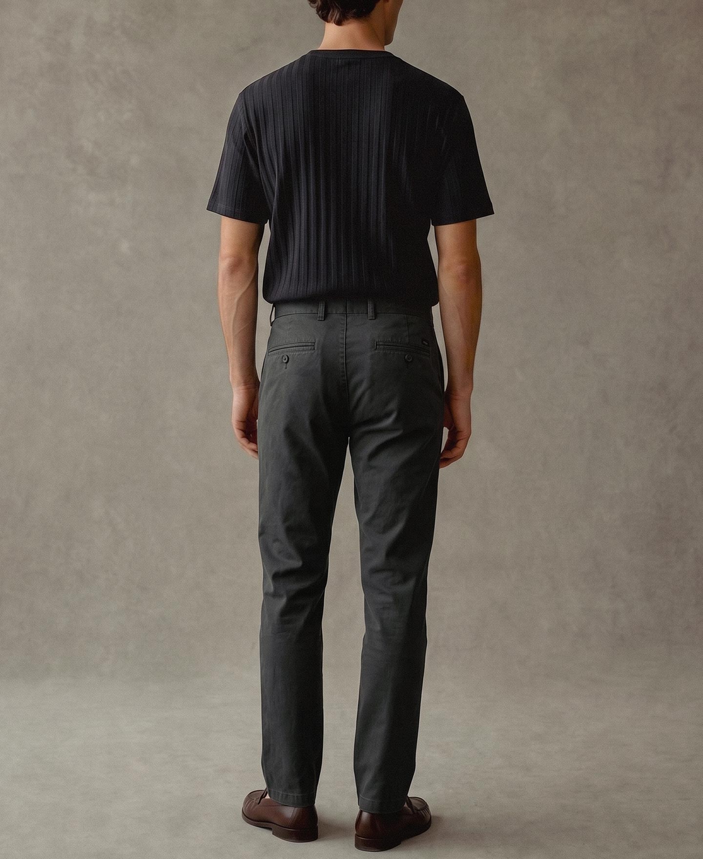 Heavyweight Ribbed Cotton Pocket T-Shirt - Vintage Black
