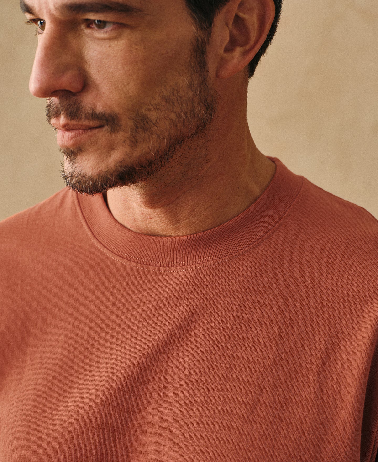 Regular Fit Heavyweight Tubular Jersey T-Shirt - Orange