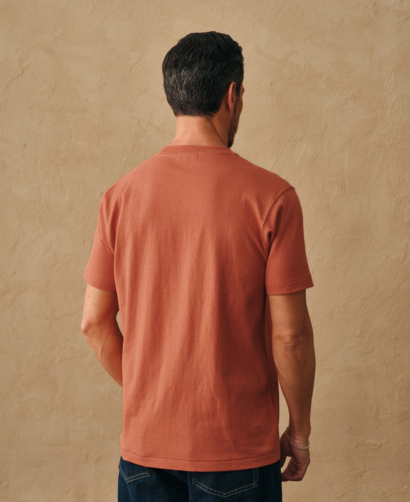 Regular Fit Heavyweight Tubular Jersey T-Shirt - Orange
