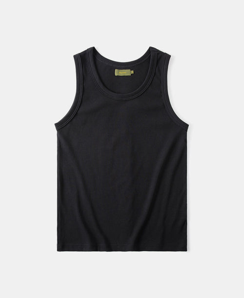 Cotton and Modal-Blend Tank Top - Black