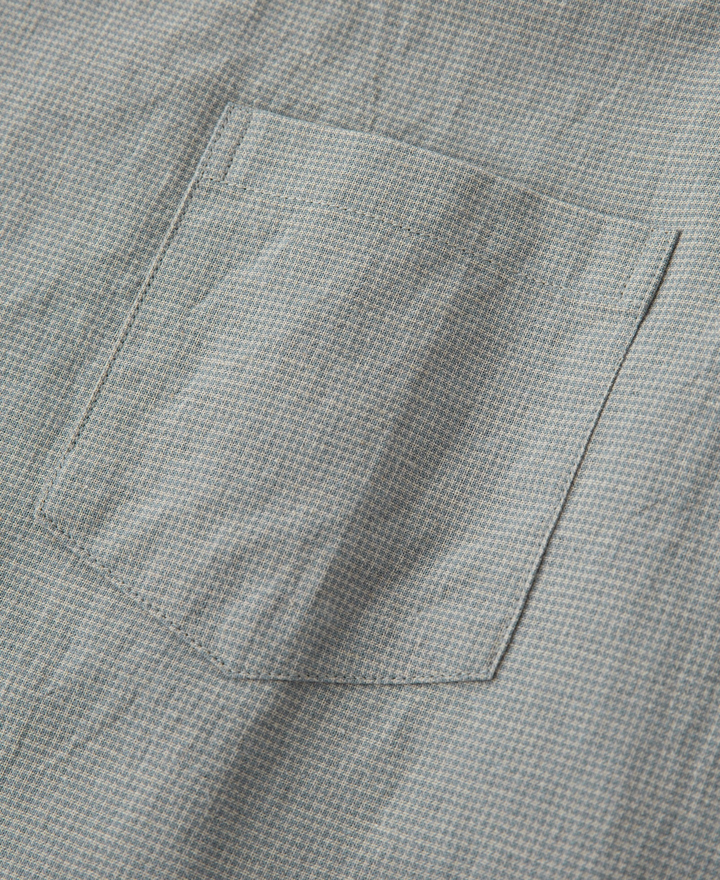Lot 220A Cotton-Linen Blend Houndstooth Shirt - Green