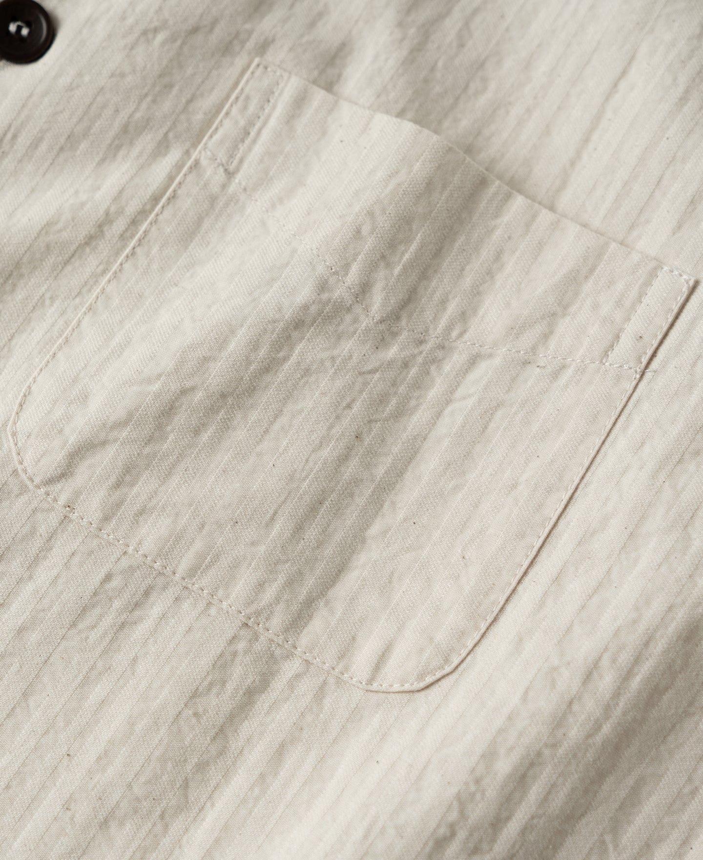 Italian Collar Salt-Shrunk Shirt - Ivory