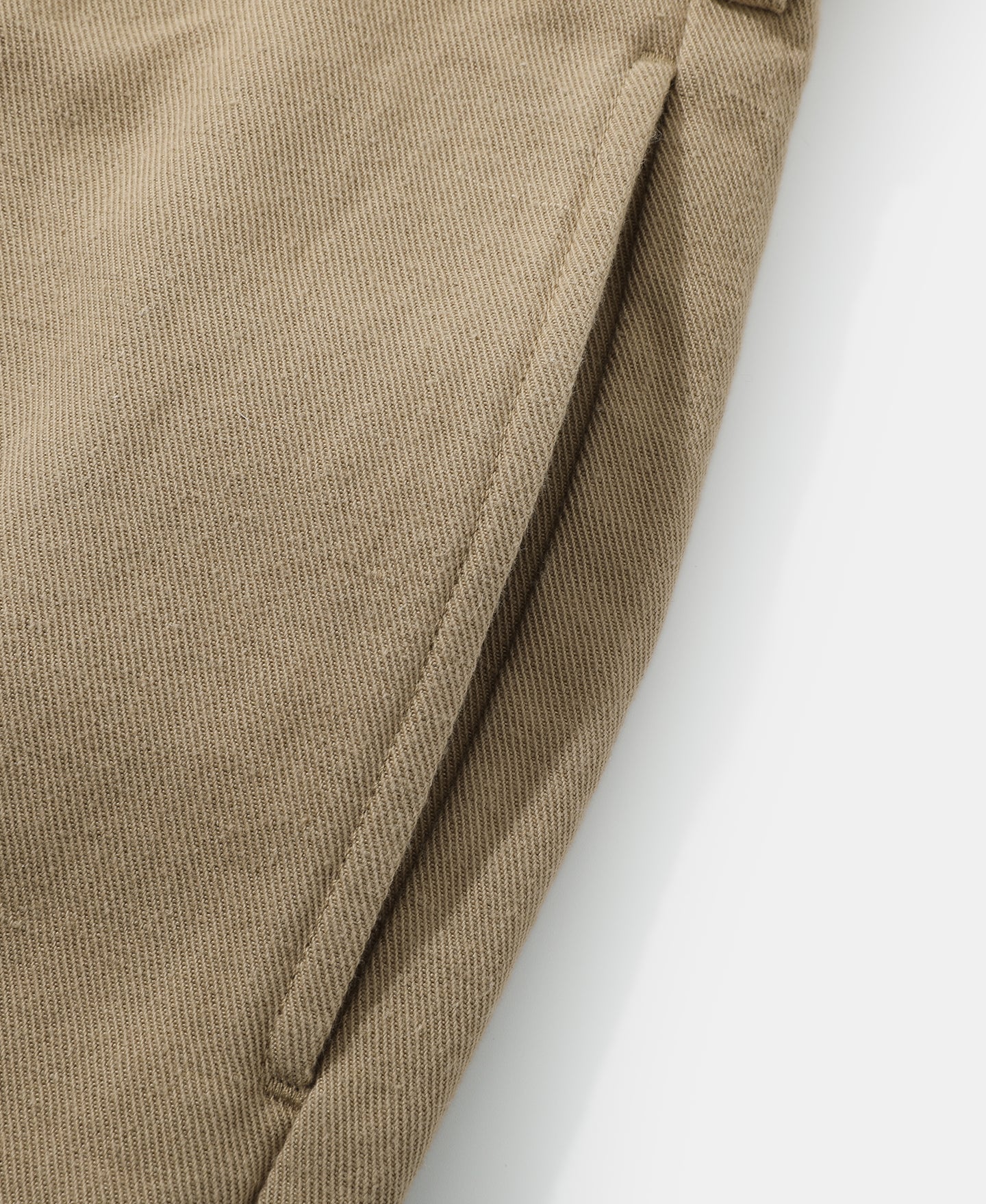 Textured Linen-Cotton Blend Trousers – Khaki
