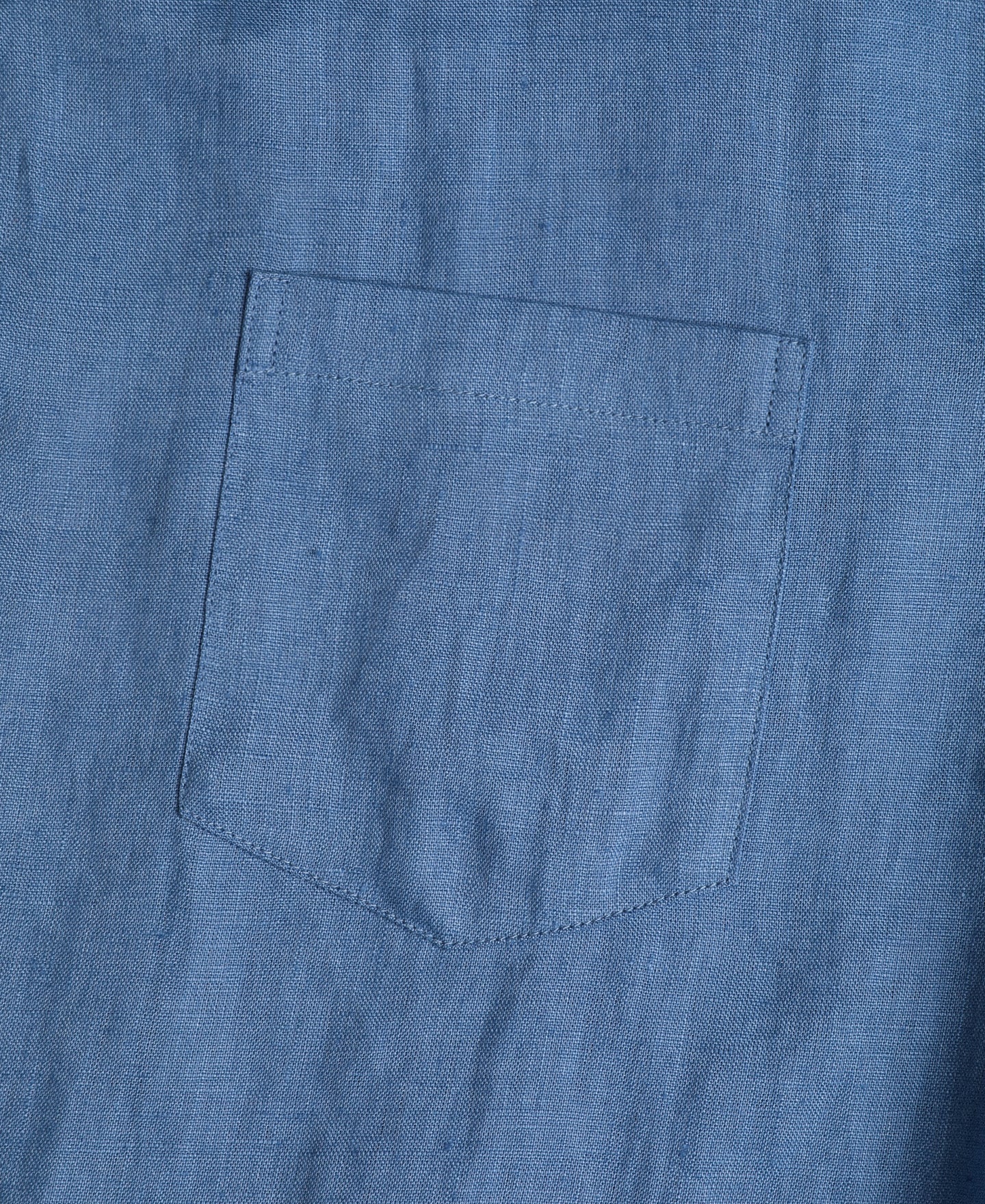 Lot 220A Cuban Collar Linen Shirt - Blue