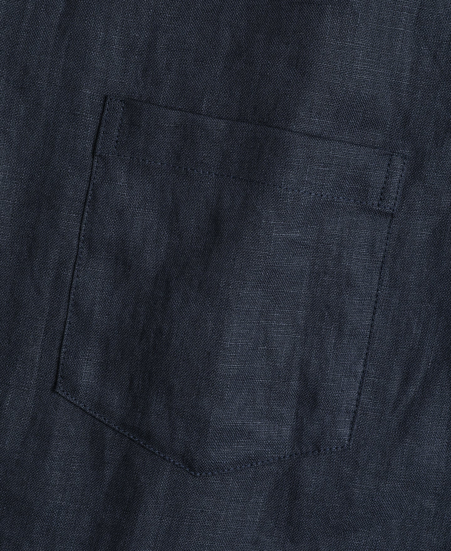 Lot 220A Cuban Collar Linen Shirt - Indigo