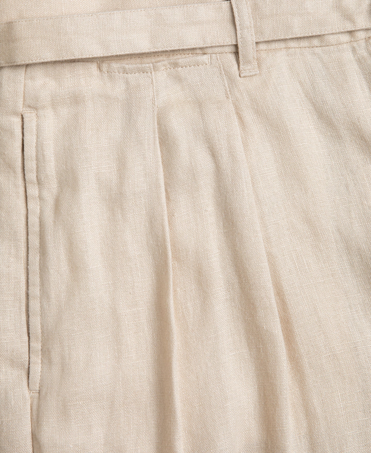 Lot 845 Linen Double Pleated Trousers - Apricot