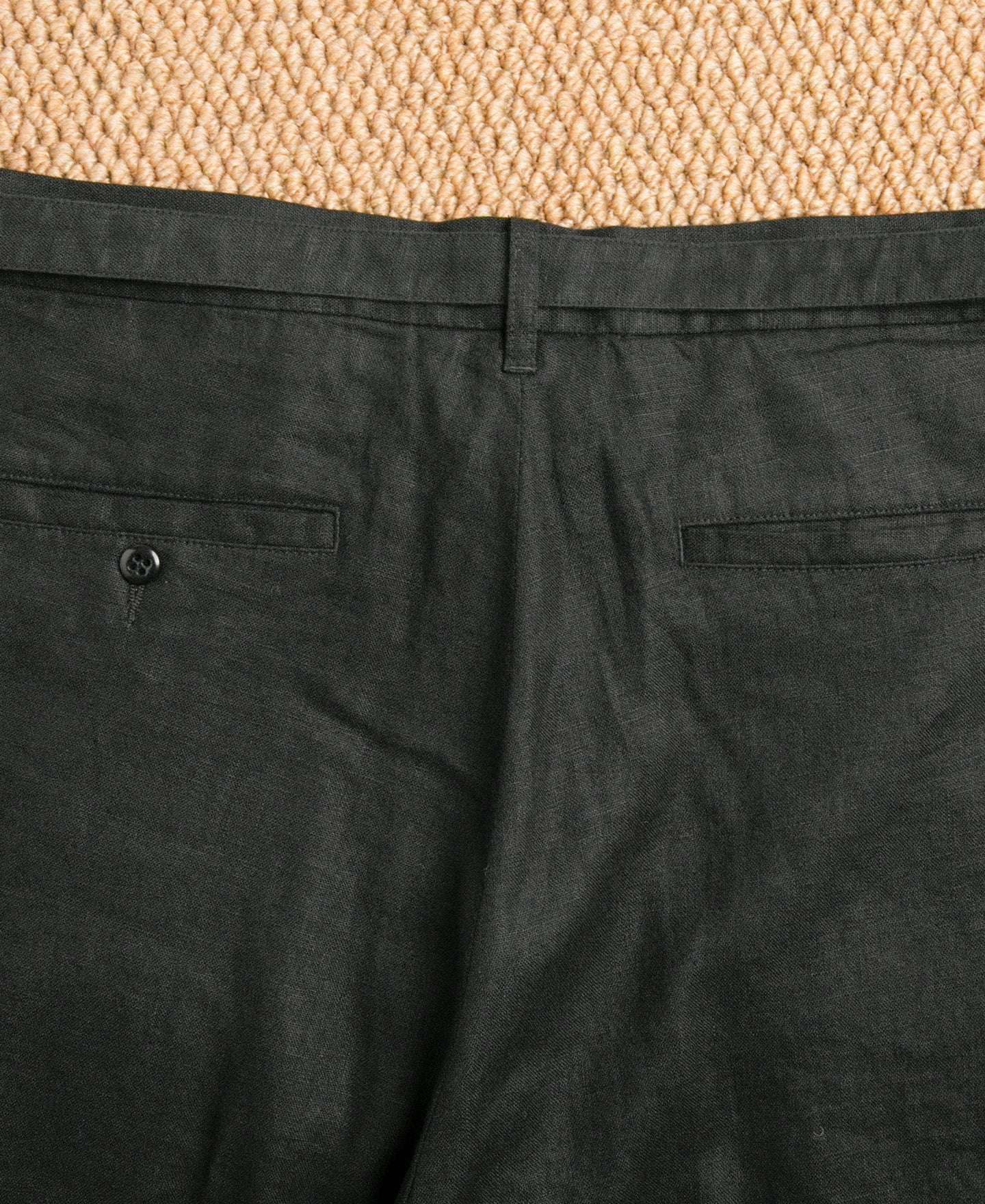 Lot 845 Linen Double Pleated Trousers - Black