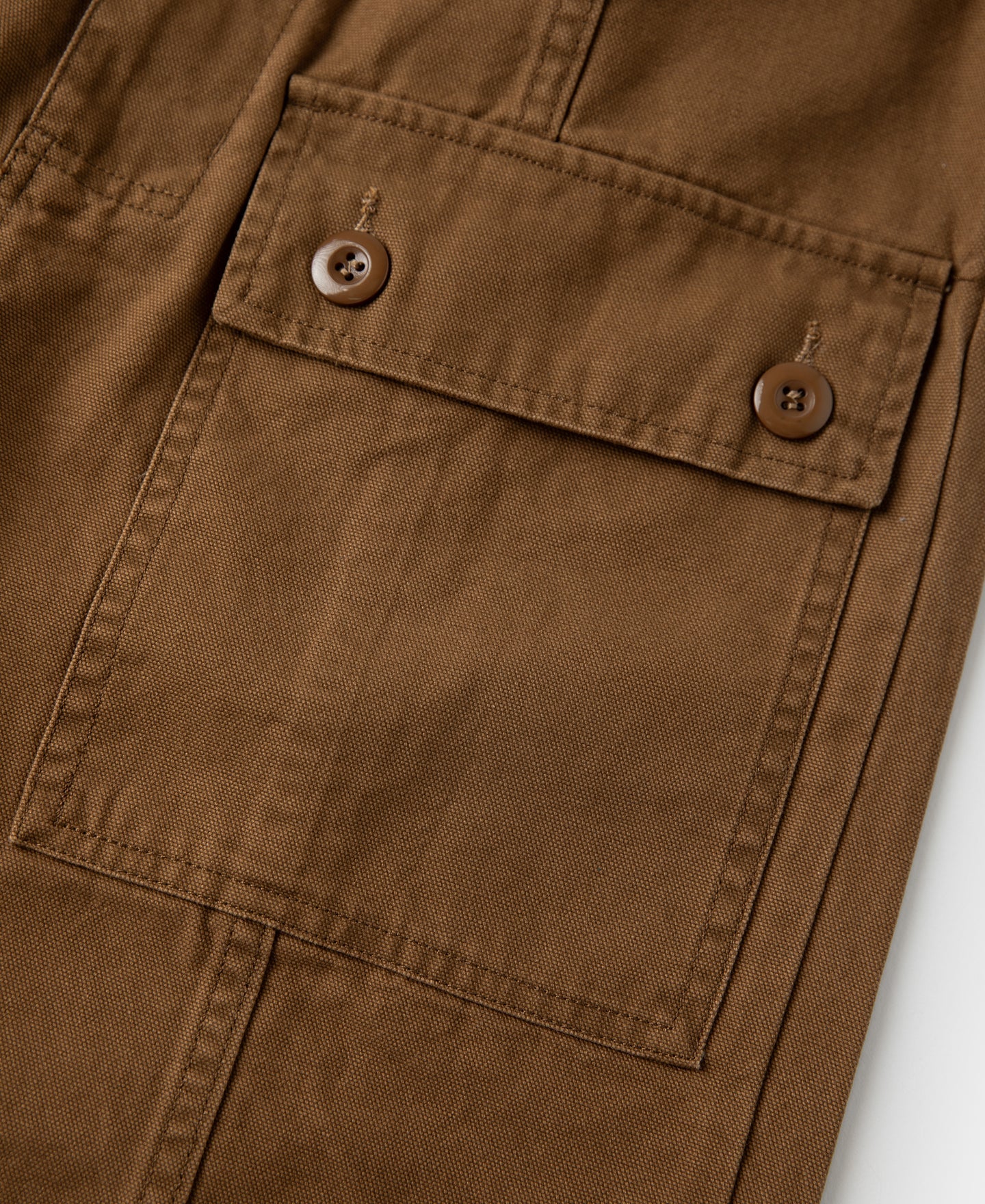 M-42 Canvas Cargo Shorts - Dark Khaki