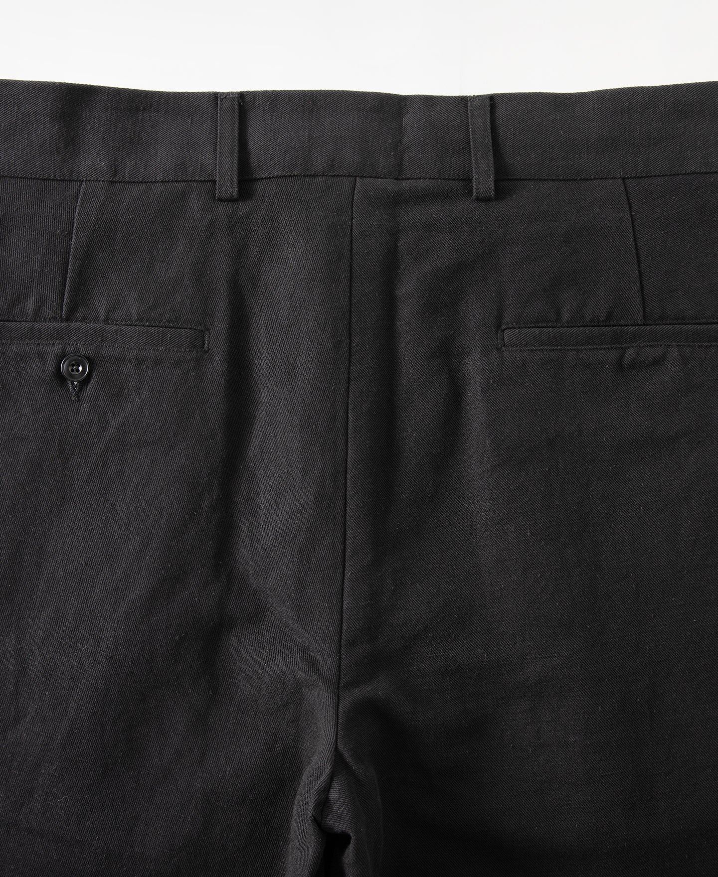 Textured Linen-Cotton Blend Trousers – Black