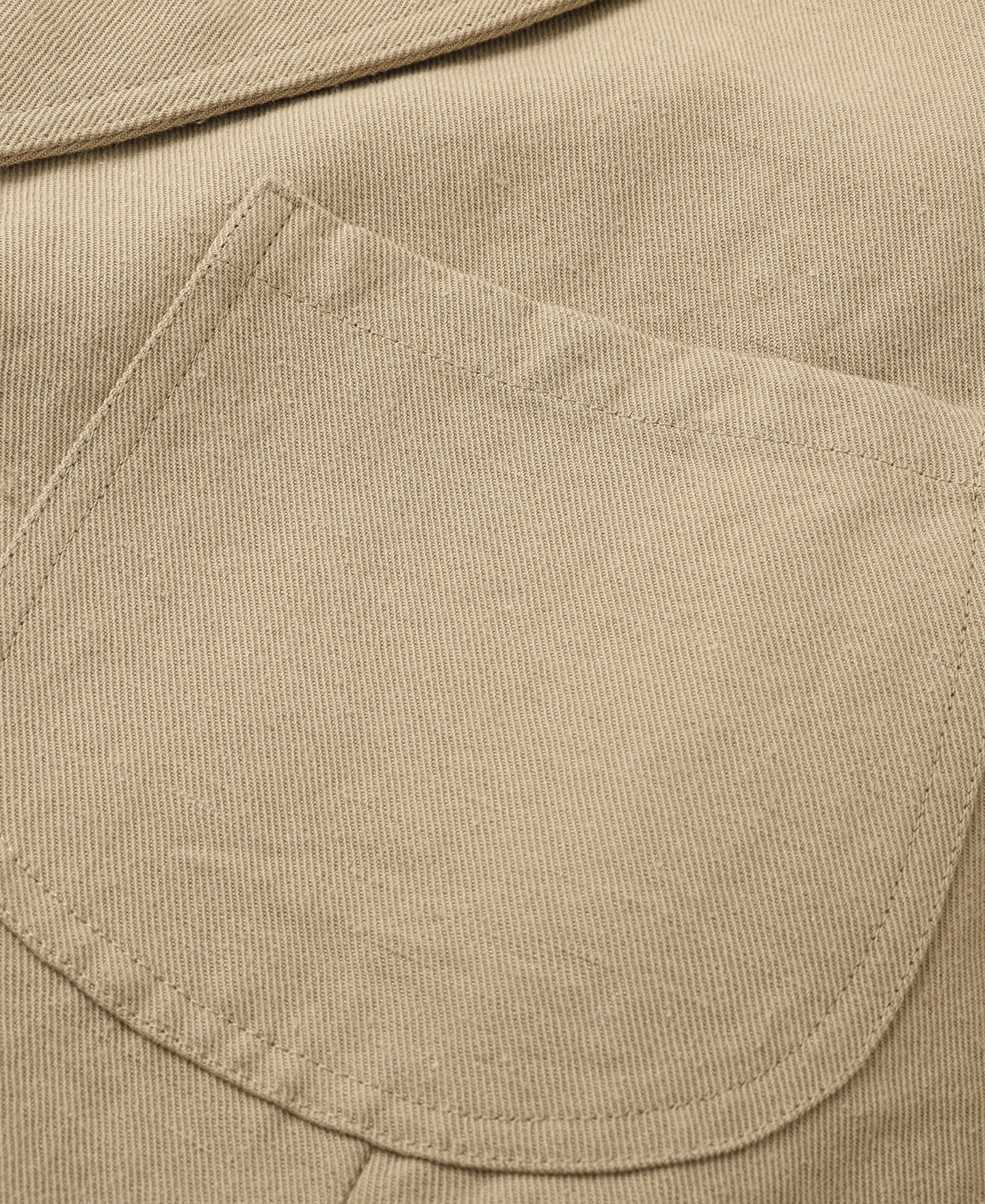 Textured Linen-Cotton Blend Sack Jacket – Khaki