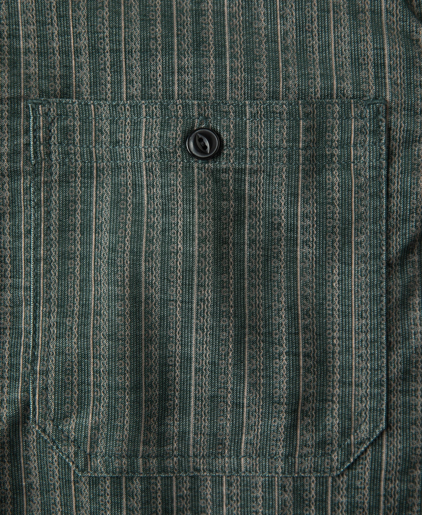 Textured Retro Stripe Cotton Blend Shirt
