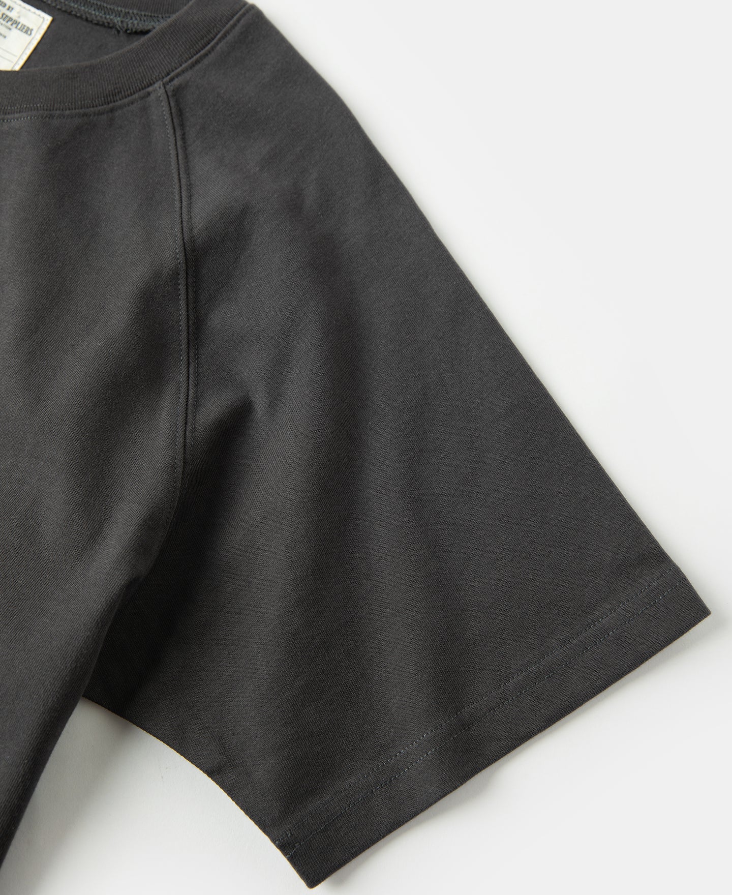 Heavyweight Plain Raglan Short Sleeve T-Shirt - Dark Gray