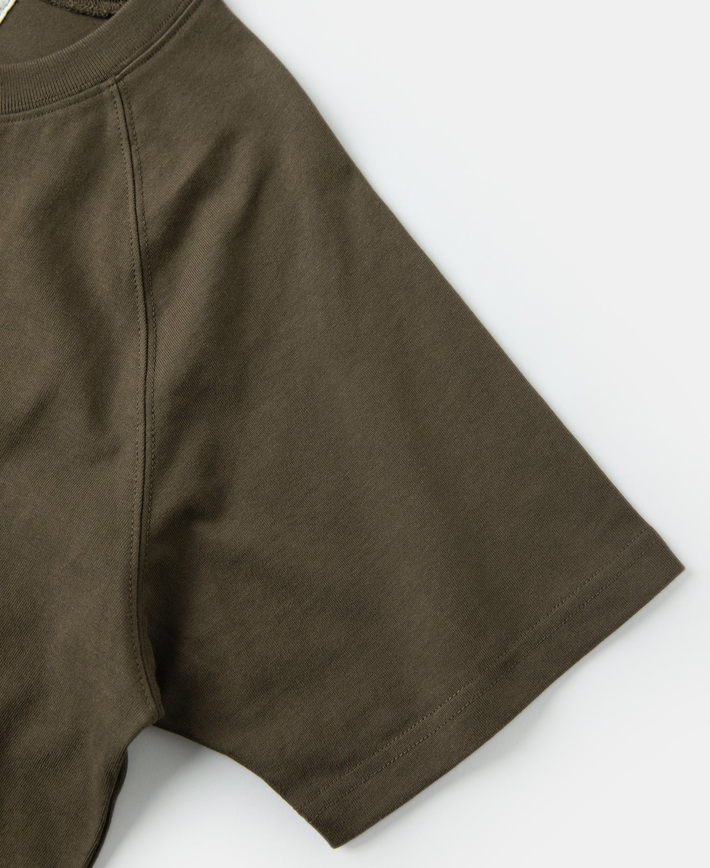 Heavyweight Plain Raglan Short Sleeve T-Shirt - Dark Olive