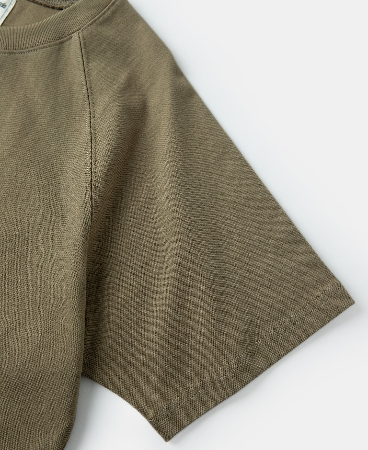 Heavyweight Plain Raglan Short Sleeve T-Shirt - Khaki