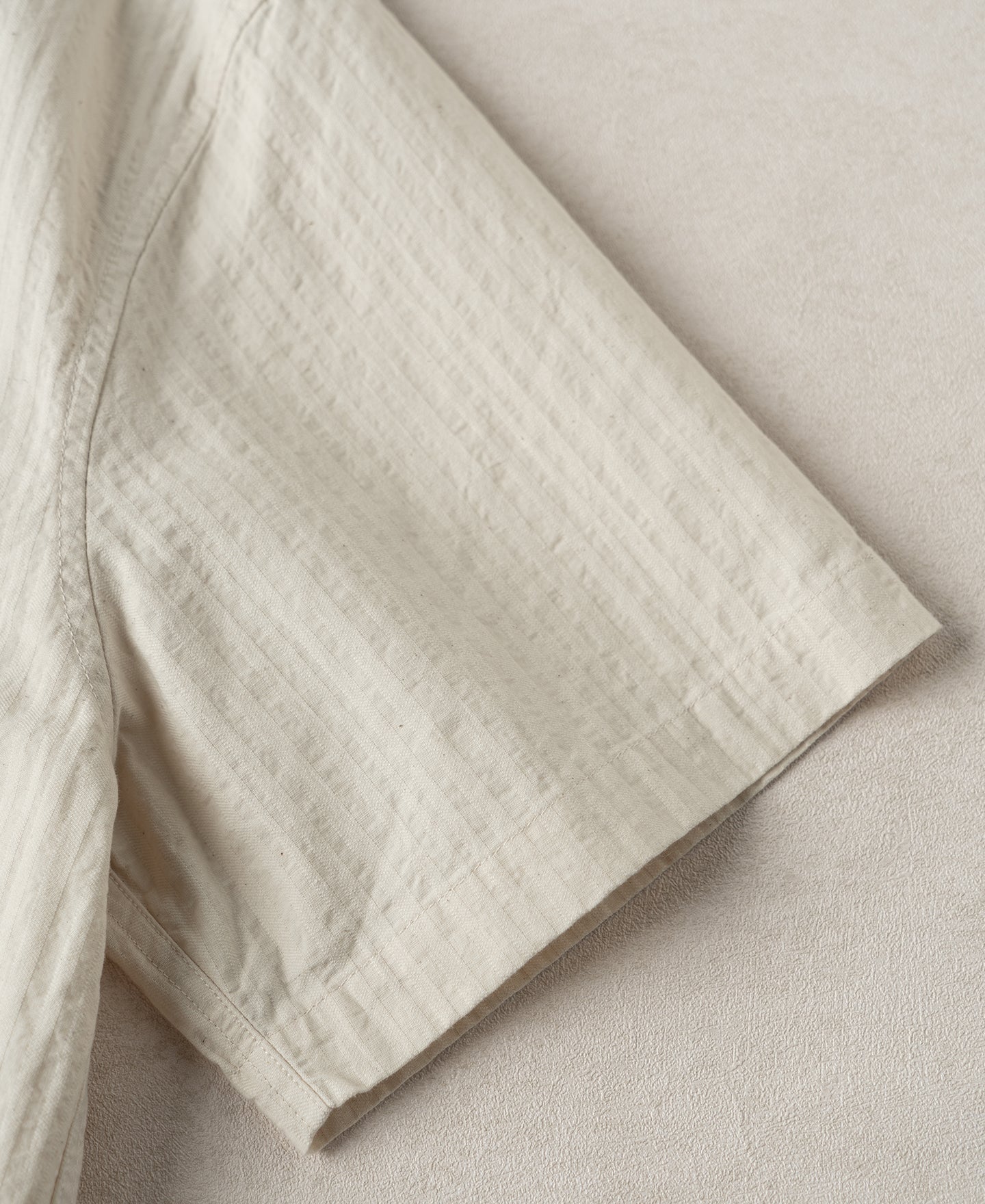 Italian Collar Salt-Shrunk Shirt - Ivory