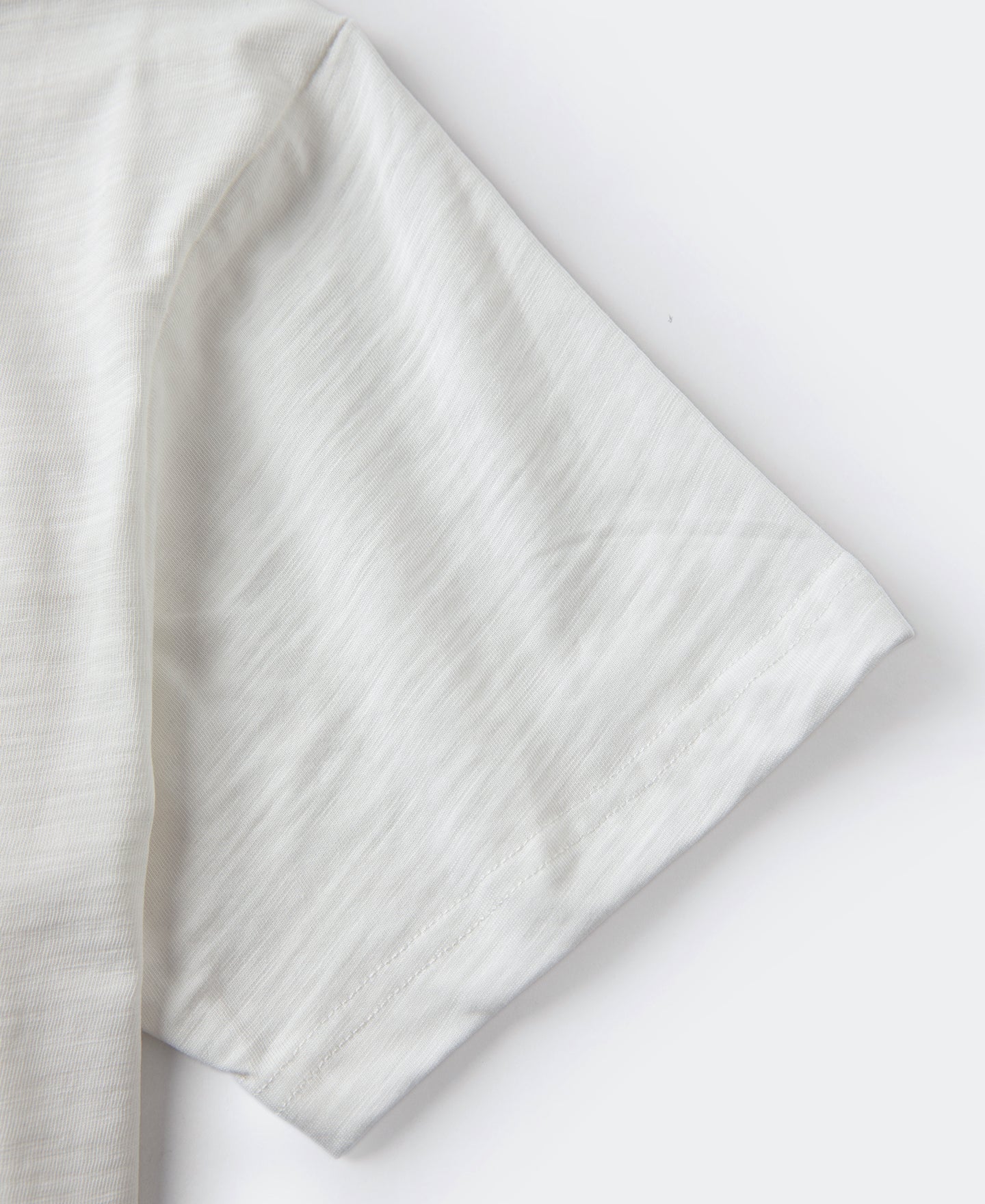 Heavyweight Slub Cotton Short Sleeve T-Shirt - White