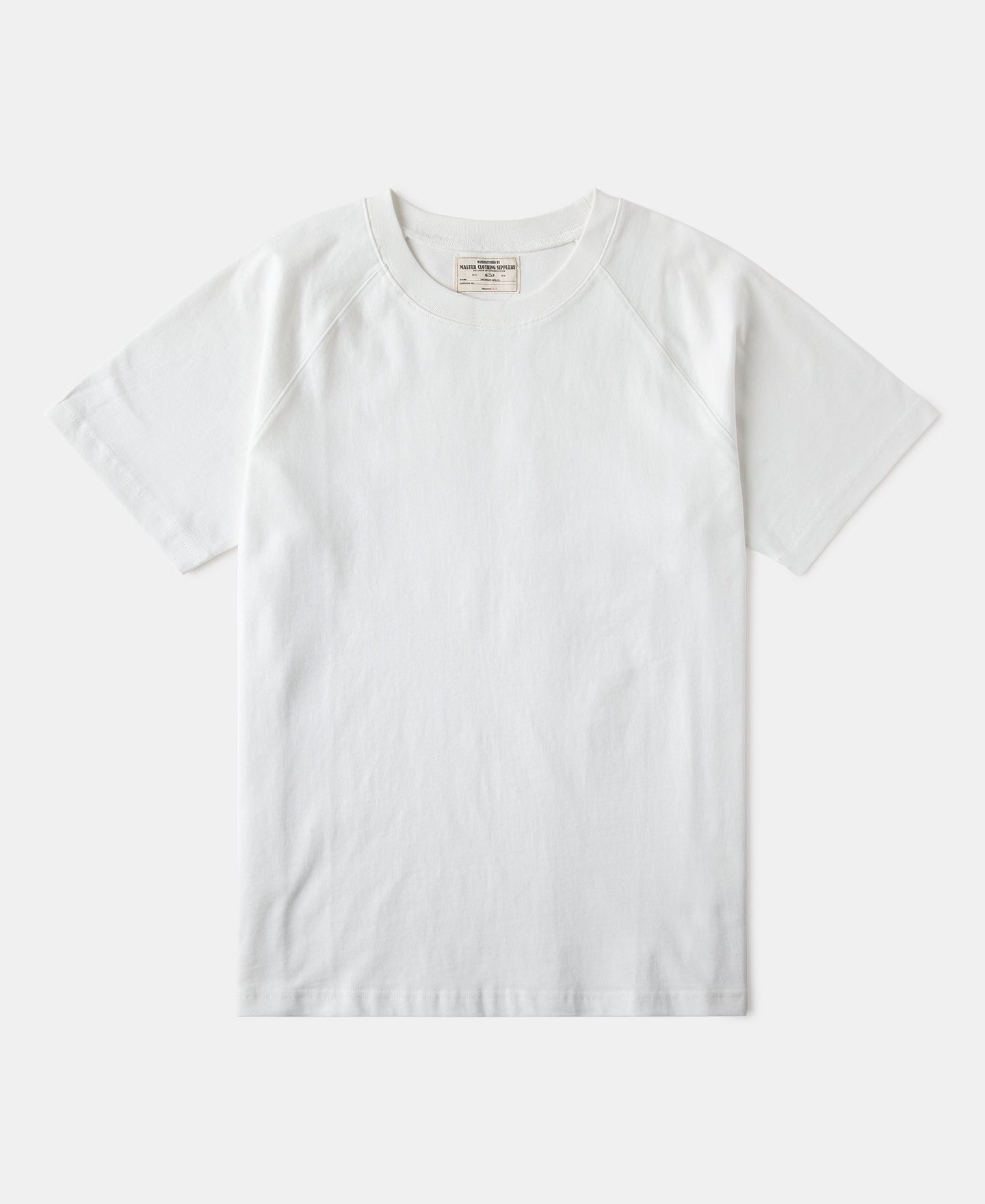 Heavyweight Plain Raglan Short Sleeve T-Shirt - White
