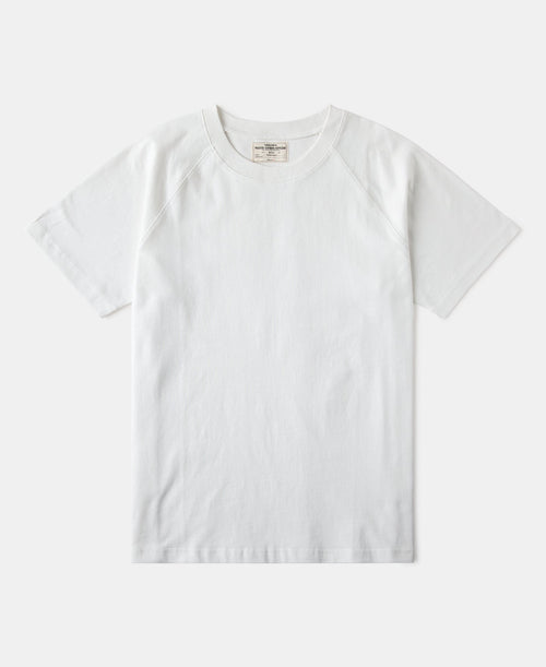 Heavyweight Plain Raglan Short Sleeve T-Shirt - White