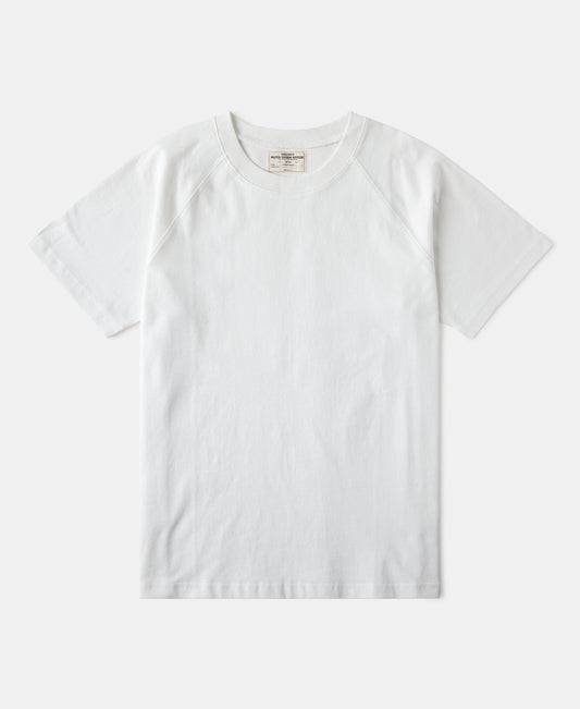 Heavyweight Plain Raglan Short Sleeve T-Shirt - White