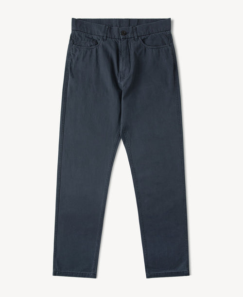 Vintage Washed Tapered 5-Pocket Pants - Navy
