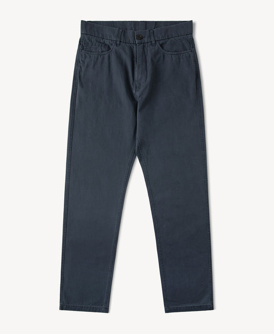 Vintage Washed Tapered 5-Pocket Pants - Navy