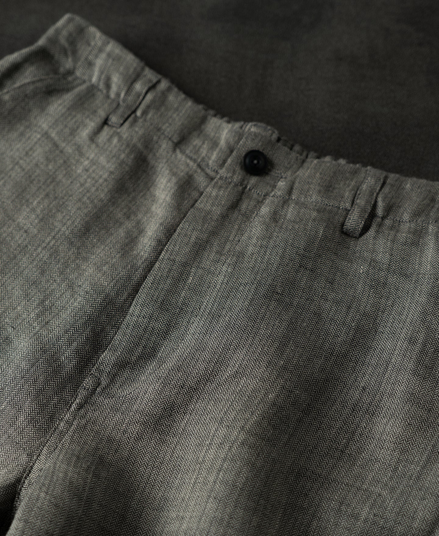 Relaxed Ramie Herringbone Shorts